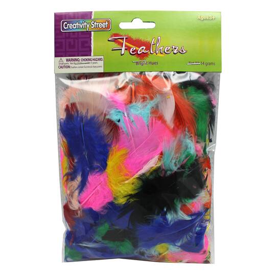 Creativity Street&#xAE; Bright Turkey Plumage Feathers, 12 Packs of 14g